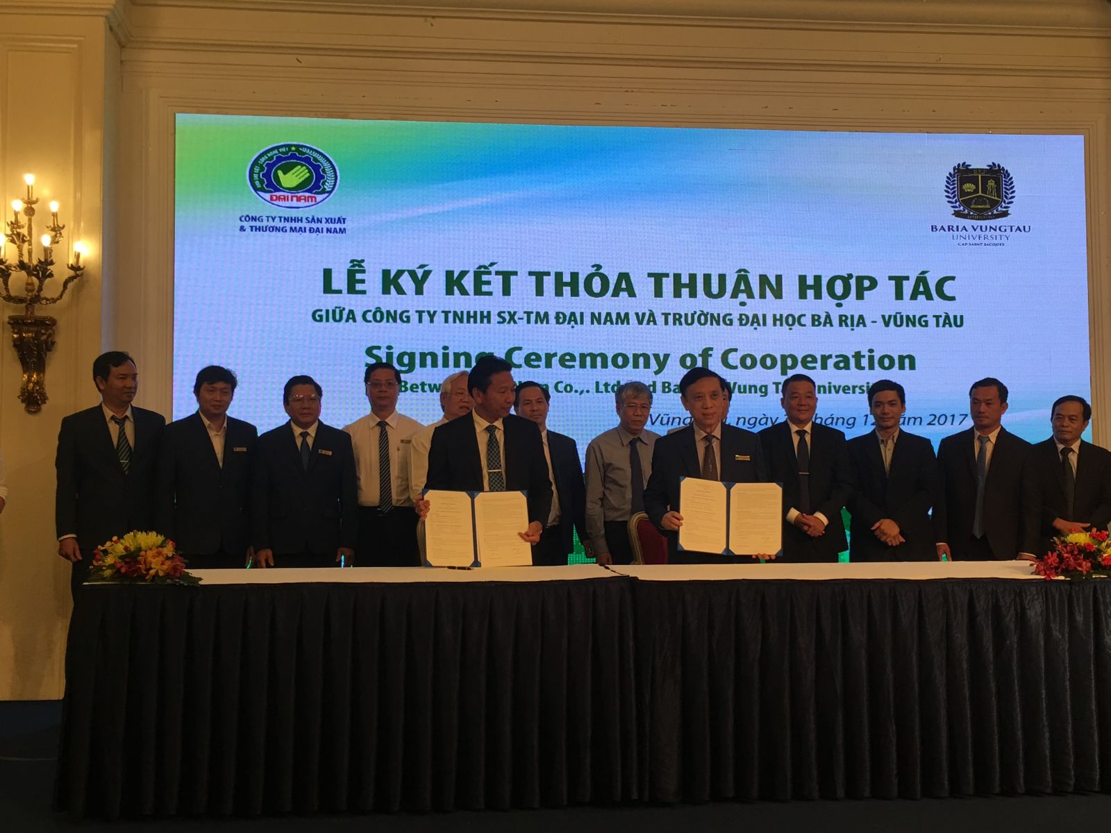 Kí kết thỏa thuận hợp tác giữa trường Đại học Bà Rịa - Vũng Tàu và công ty TNHH SX-TM Đại Nam